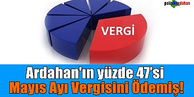 Ardahan'ın yüzde 47’si Mayıs ayı vergisini ödemiş!