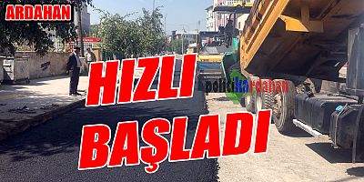Asfalt çalışması hızlı başladı