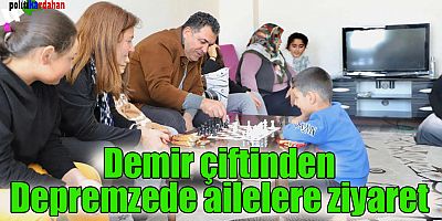 Başkan Demir ve eşinden depremzede ailelere ziyaret