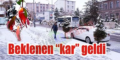 Beklenen kar geldi