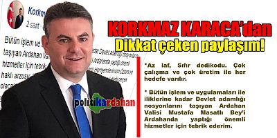 Karaca’dan dikkat çeken paylaşım!