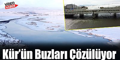 Kür nehrinin buzları çözülüyor…