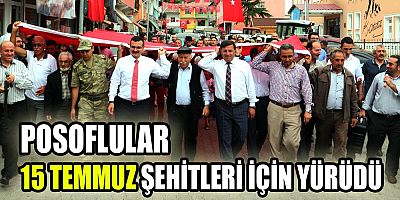 Posof’ta 15 Temmuz yürüyüşü