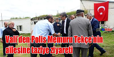 Vali Bilmez’den, Ardahanlı polisin ailesine taziye ziyareti
